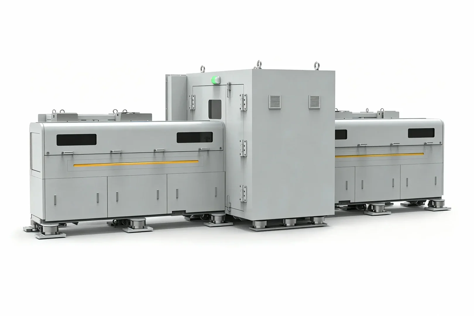 Sheet metal radiation shield enclosure for offshore vessel mounted X-ray CT inspection system